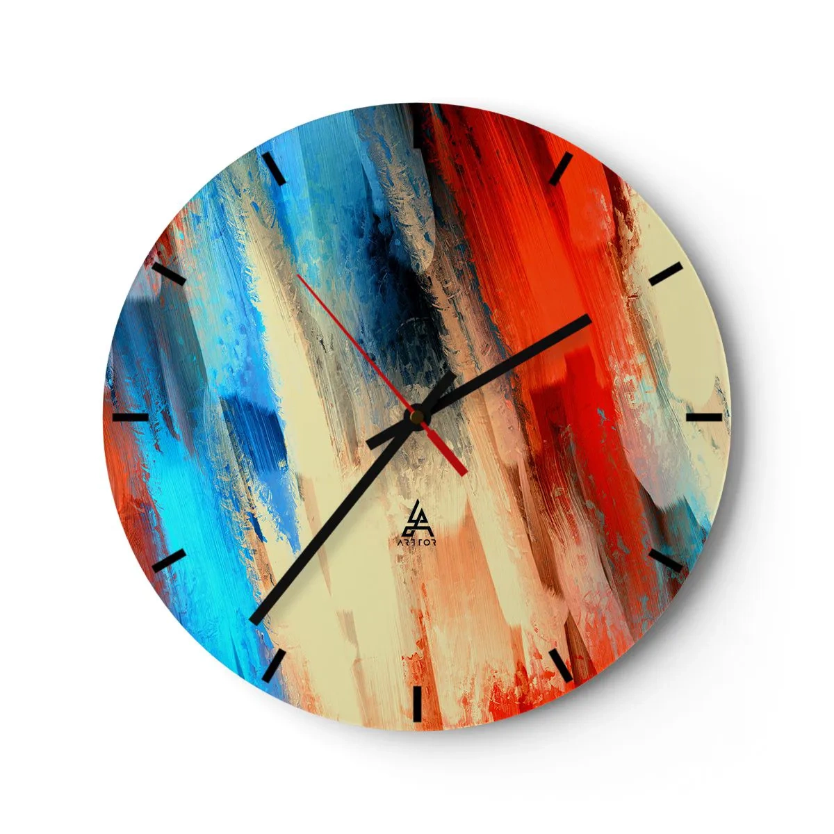 Horloge murale - Pendule murale - Une cascade de couleurs - 40x40 cm