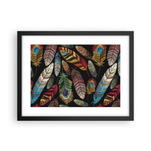 Affiche dans un cadre noir - Poster - Le carnaval des oiseaux - 40x30 cm