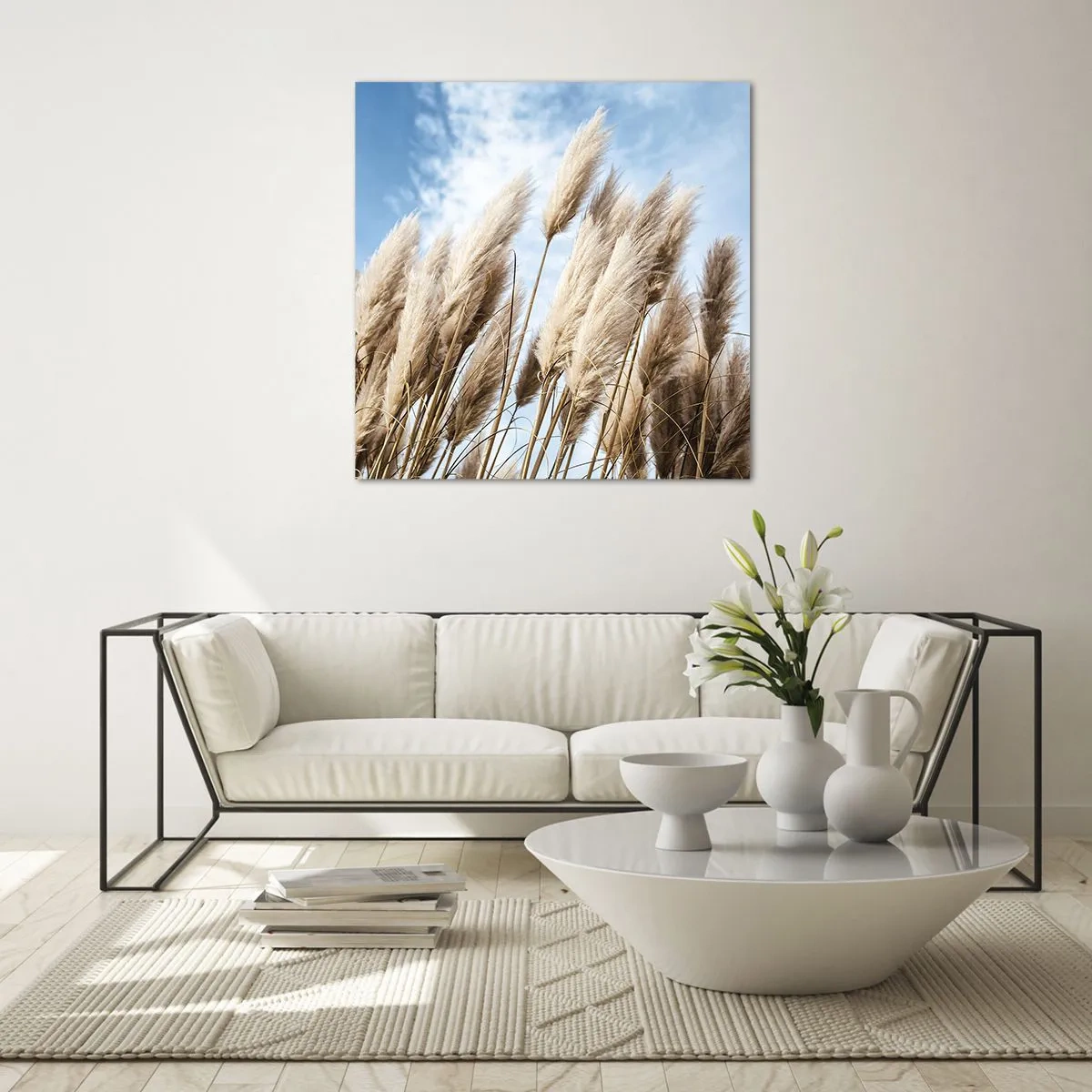 Impression sur verre - Image sur verre - Caresse ensoleillée et venteuse - 50x50 cm