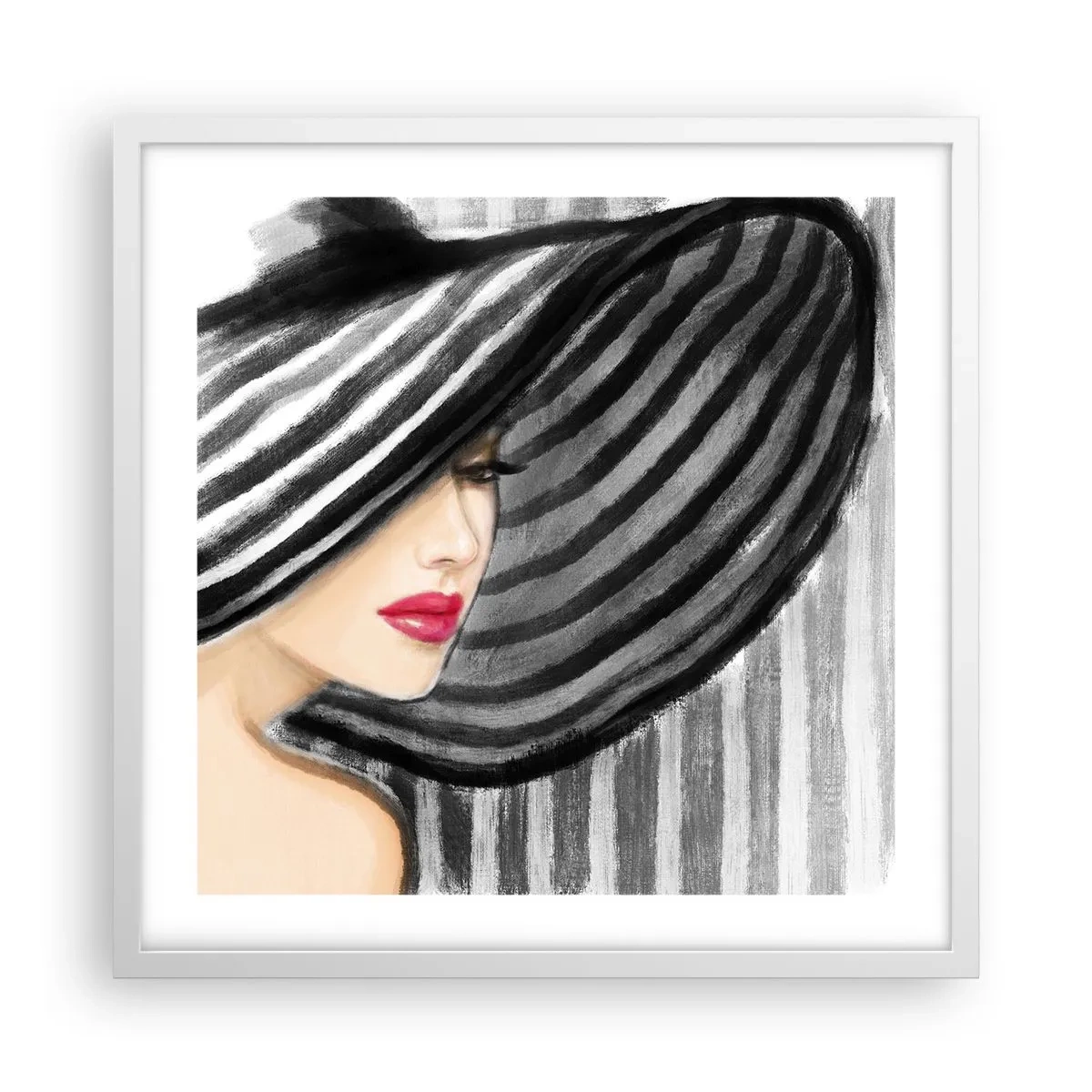 Affiche dans un cadre blanc - Poster - Où te chercher ? - 50x50 cm