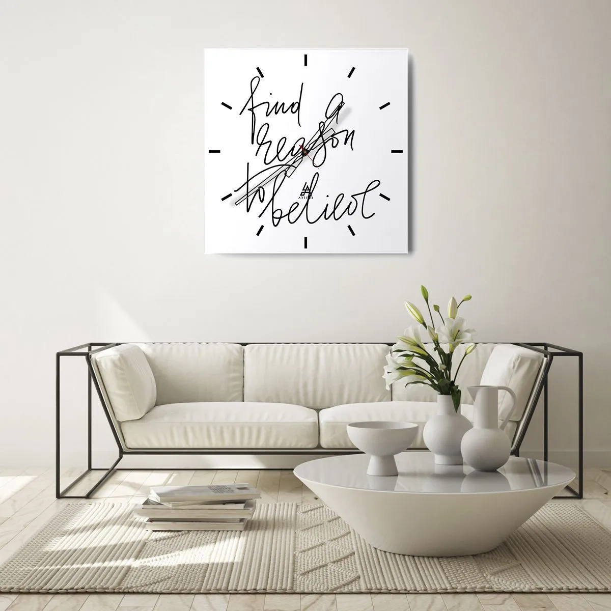 Horloge murale - Pendule murale - C'est possible - 30x30 cm