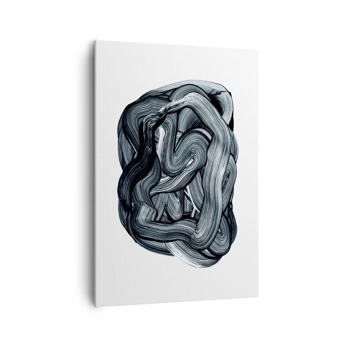 Impression sur toile - Image sur toile - Composition abstraite en nuances de gris - 70x100cm - Ce n'est pas si simple - Décoration murale moderne pour le salon et la chambre ARTTOR