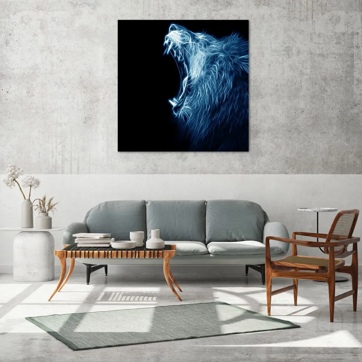 Impression sur verre - Image sur verre - La colère ardente du roi - 60x60 cm