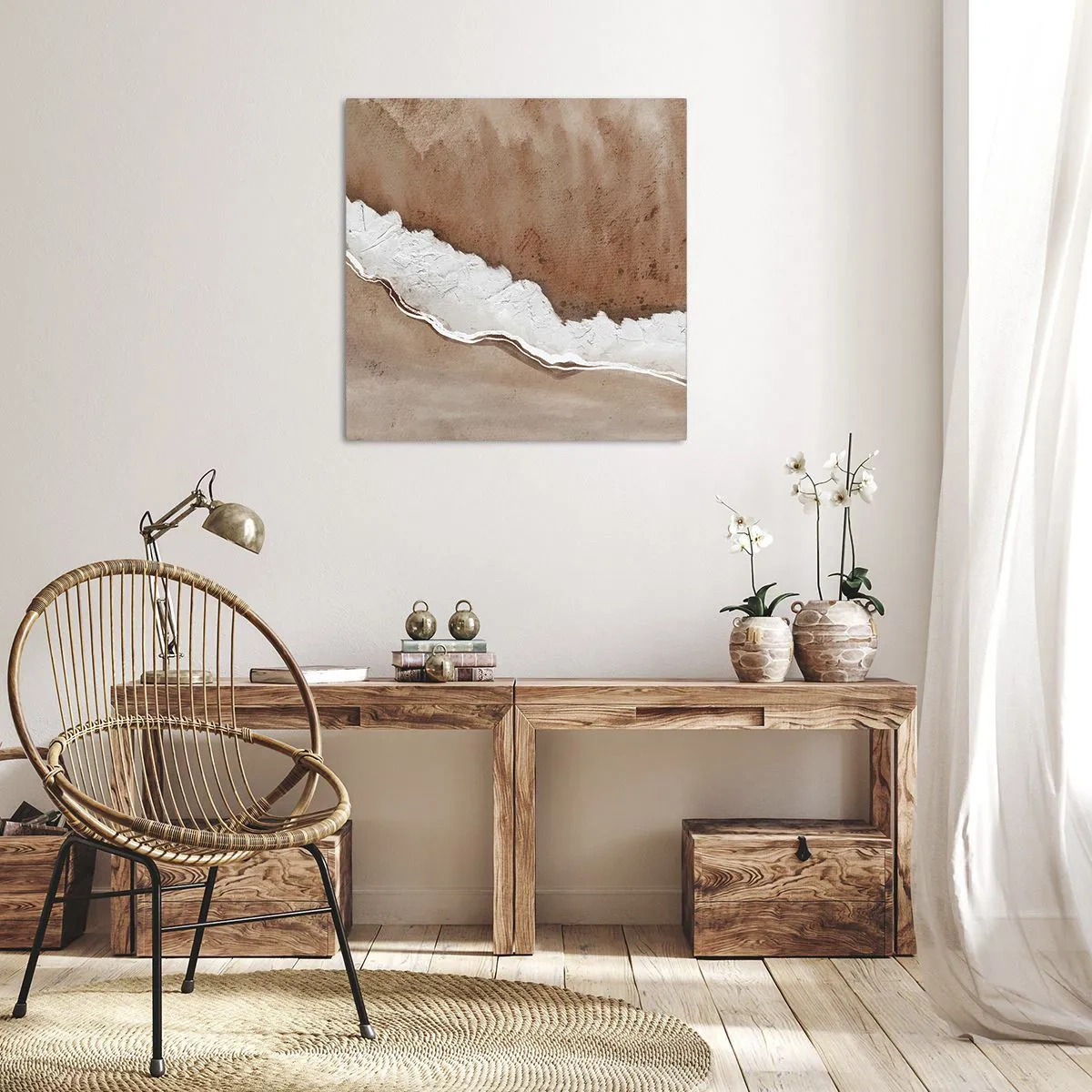 Impression sur toile - Image sur toile - Dans des couleurs de la terre - 60x60 cm