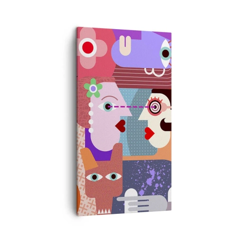 Impression sur toile - Image sur toile - Les yeux dans les yeux - 45x80 cm