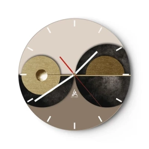 Horloge murale - Pendule murale - Variations autour du cercle - 40x40 cm