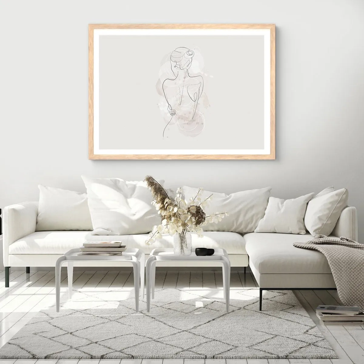 Affiche dans un chêne clair - Poster - Comme un instrument sensible - 91x61 cm