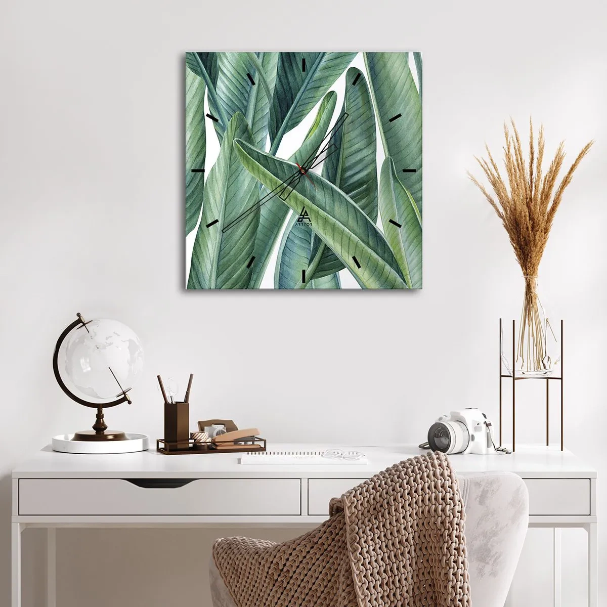 Horloge murale - Pendule murale - La nature face à elle-même - 30x30 cm