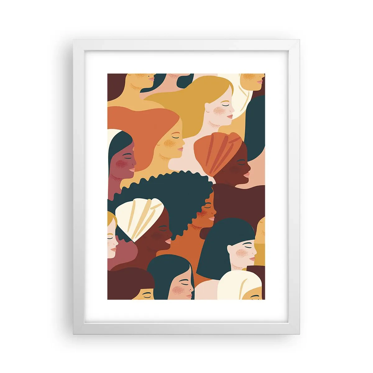 Affiche dans un cadre blanc - Poster - Uniquement la féminité - 30x40 cm