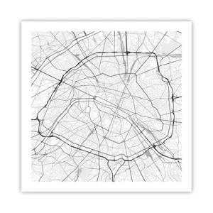 Affiche - Poster - Fleur de Paris - 60x60 cm