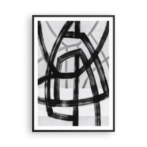Affiche dans un cadre noir - Poster - Profondeur du bâtiment - 70x100 cm