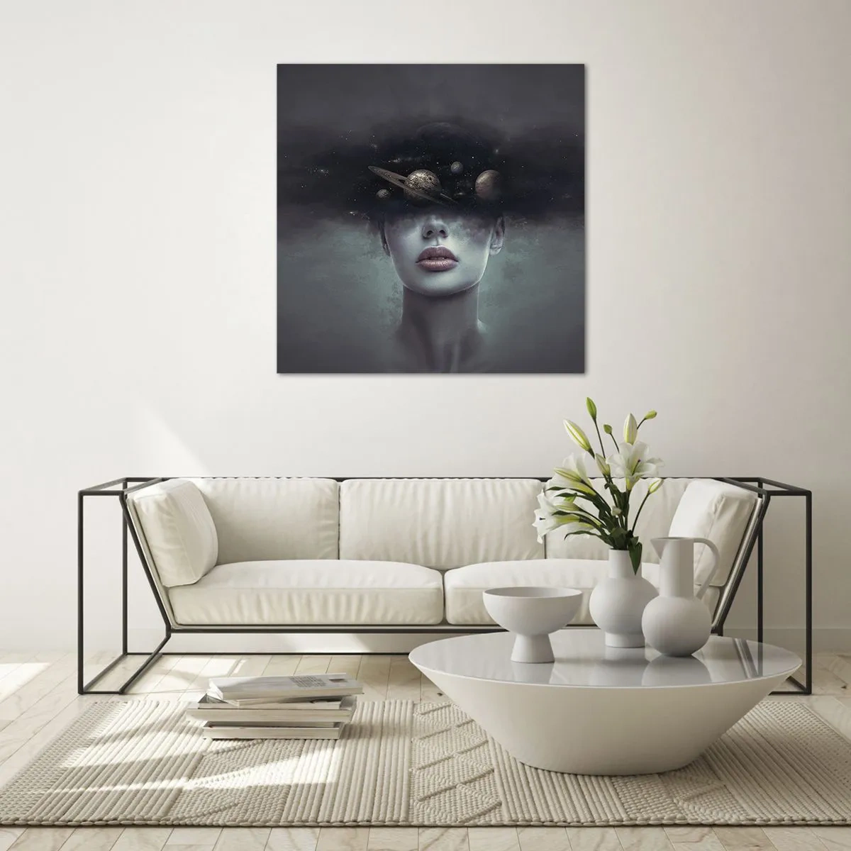 Impression sur verre - Image sur verre - Et les planètes deviennent folles... - 70x70 cm