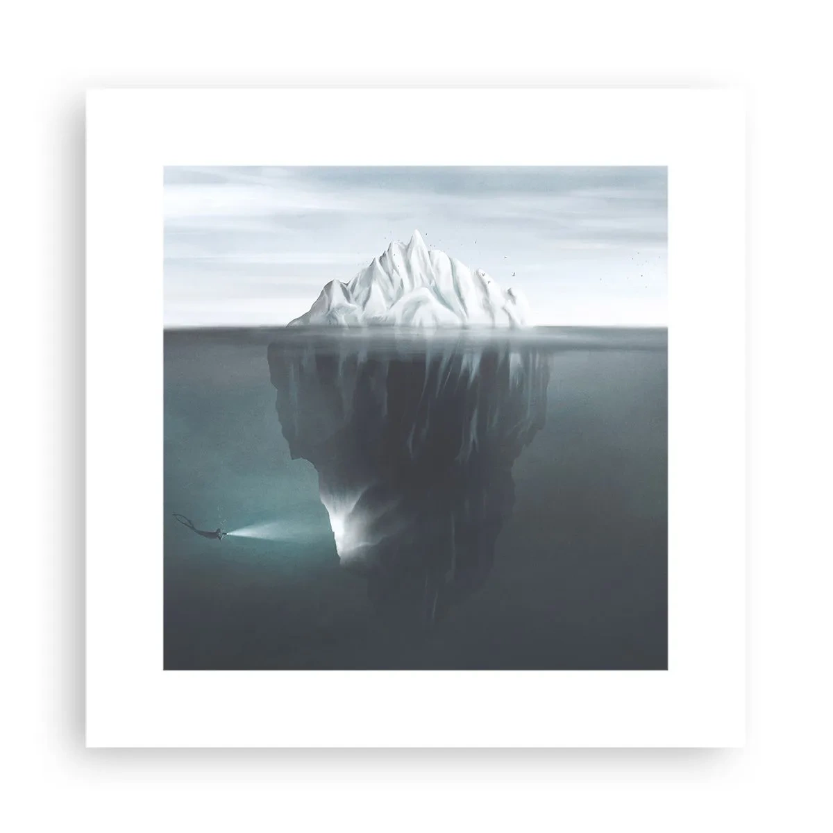 Affiche - Poster - Mystère sous-marin - 30x30 cm