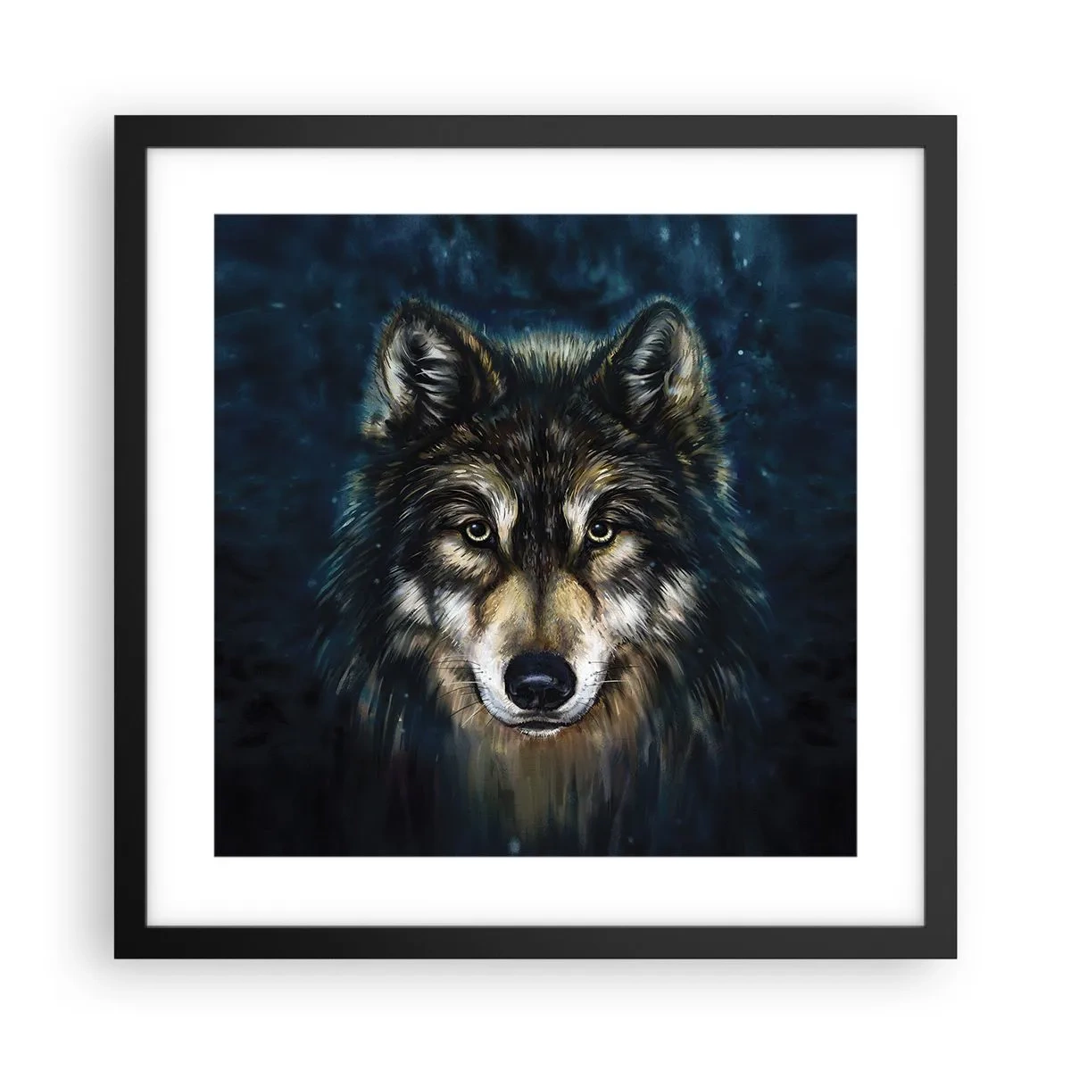 Affiche dans un cadre noir - Poster - Alpha? Et oméga - 40x40 cm