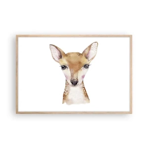 Affiche dans un chêne clair - Poster - L'innocence de la nature - 91x61 cm