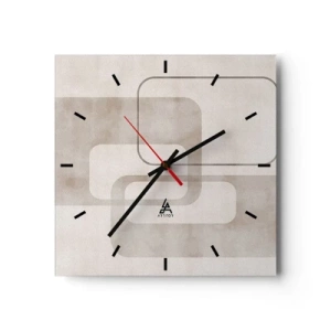 Horloge murale - Pendule murale - Fugue géométrique - 40x40 cm