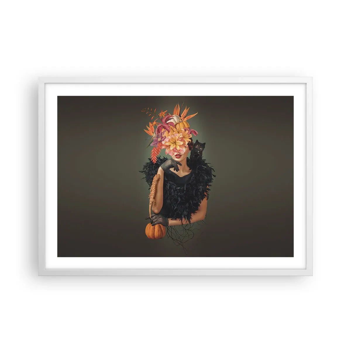 Affiche dans un cadre blanc - Poster - Sort de sorcière - 70x50 cm