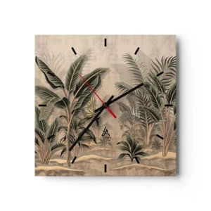 Horloge murale - Pendule murale - Une gravure de style colonial - 40x40 cm