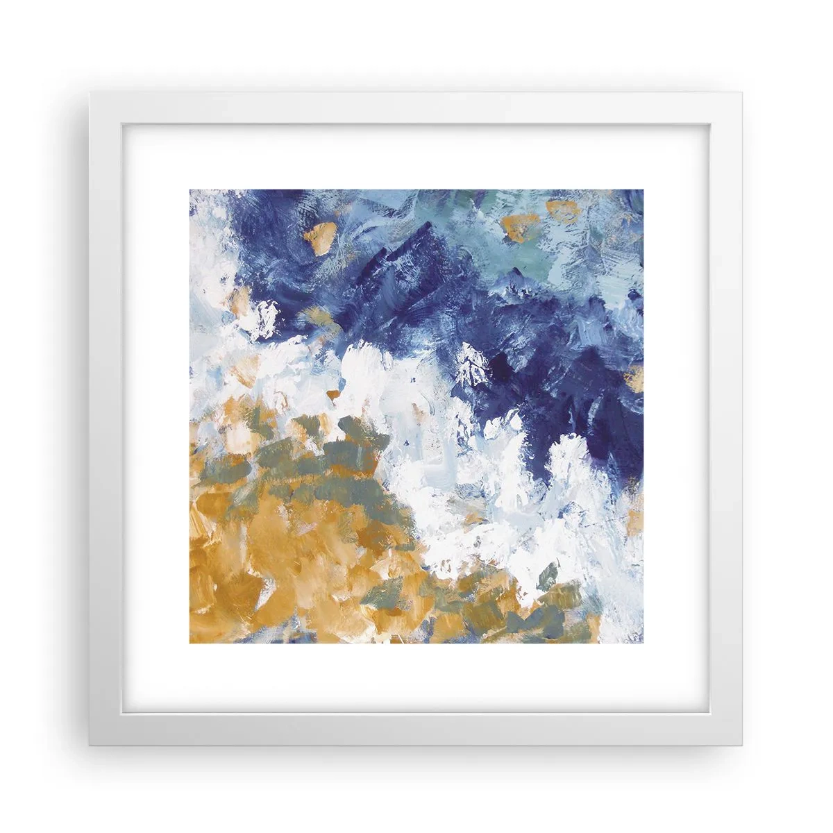 Affiche dans un cadre blanc - Poster - Danse des éléments - 30x30 cm