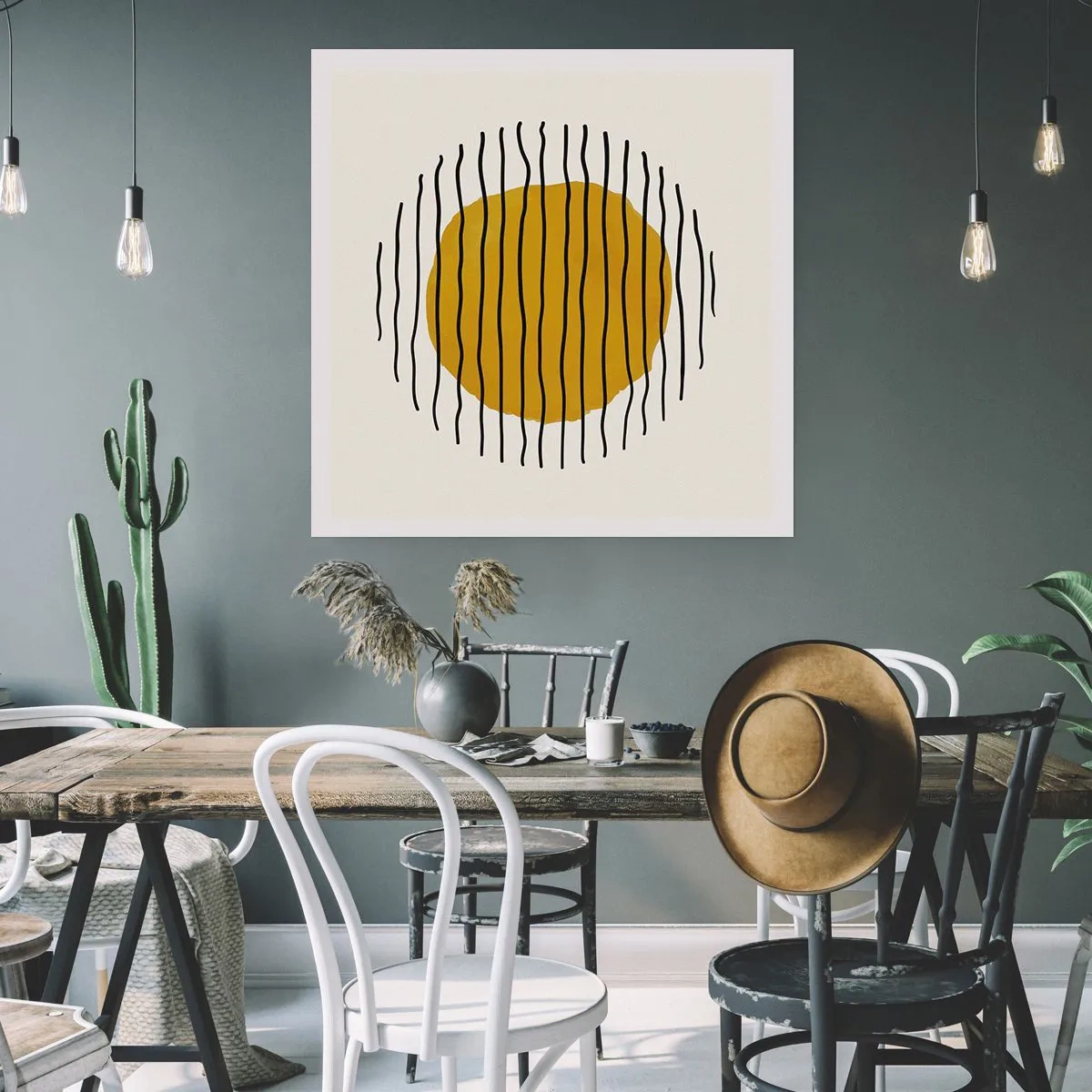 Affiche - Poster - Abstraction tremblante de chaleur - 40x40 cm