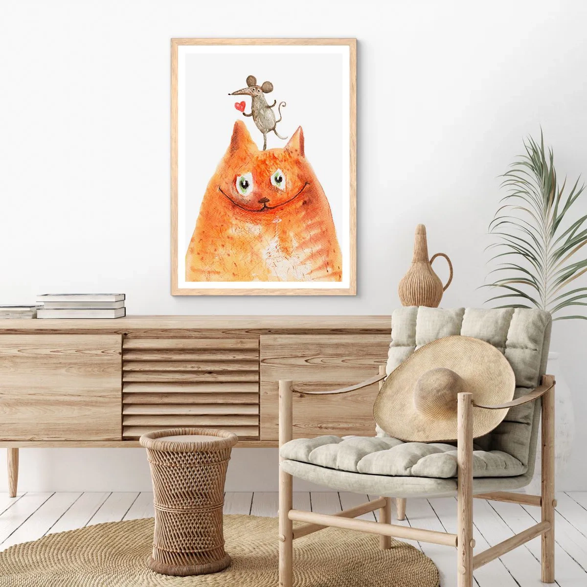 Affiche dans un chêne clair - Poster - Amour paradoxal - 50x70 cm