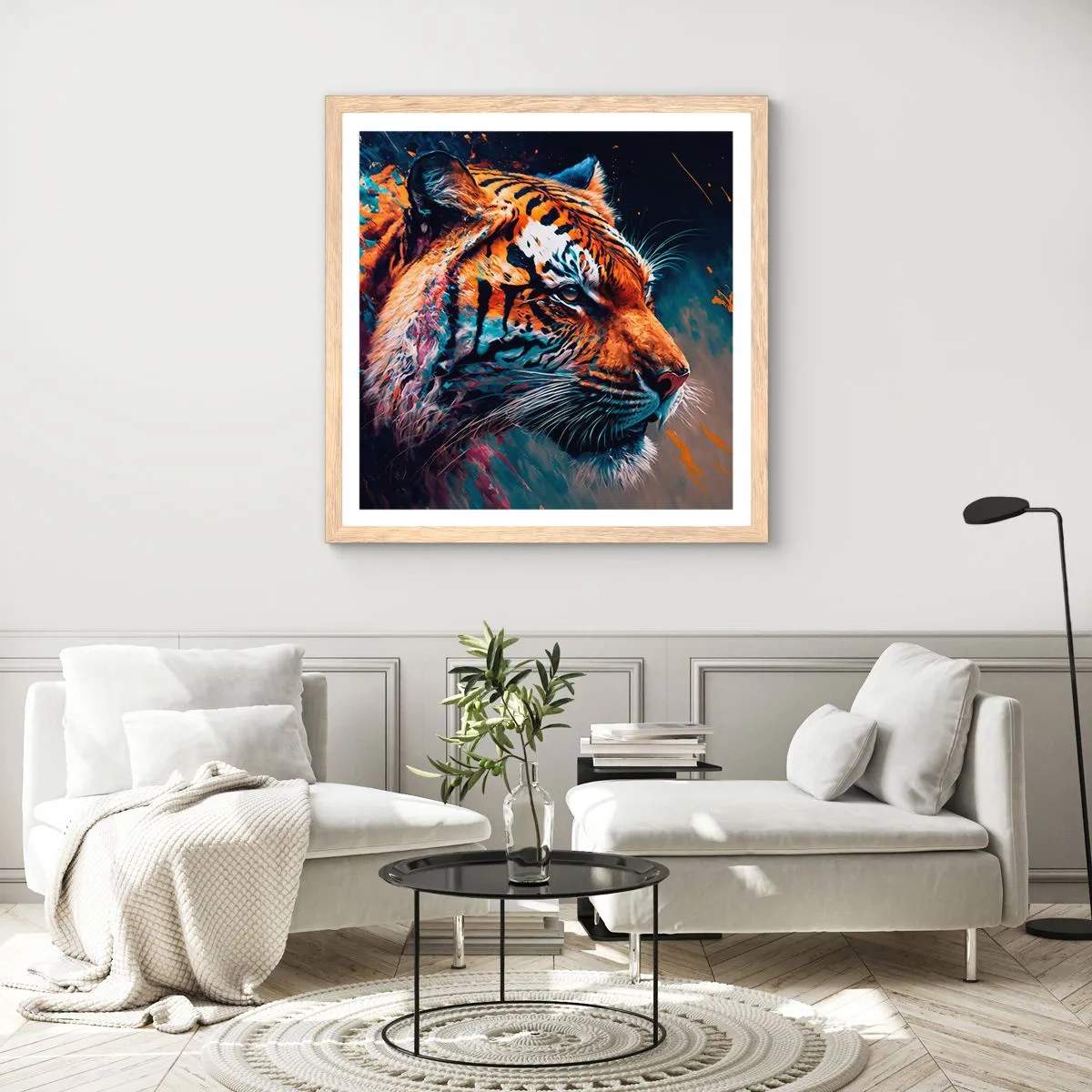 Affiche dans un chêne clair - Poster - Beauté sauvage - 40x40 cm