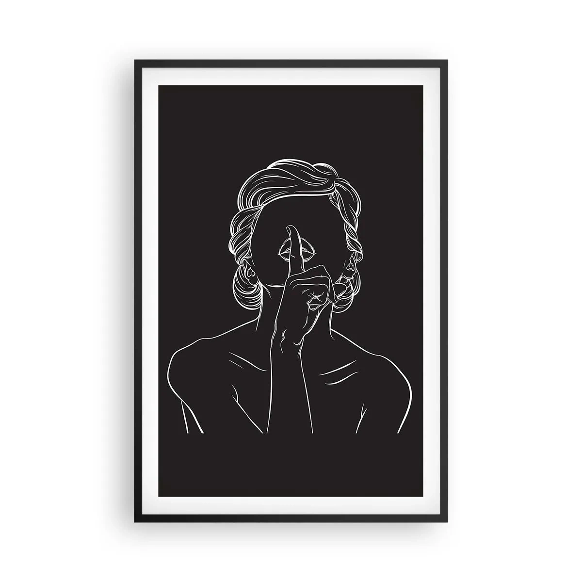 Affiche dans un cadre noir - Poster - La beauté s'épanouit en silence - 61x91 cm