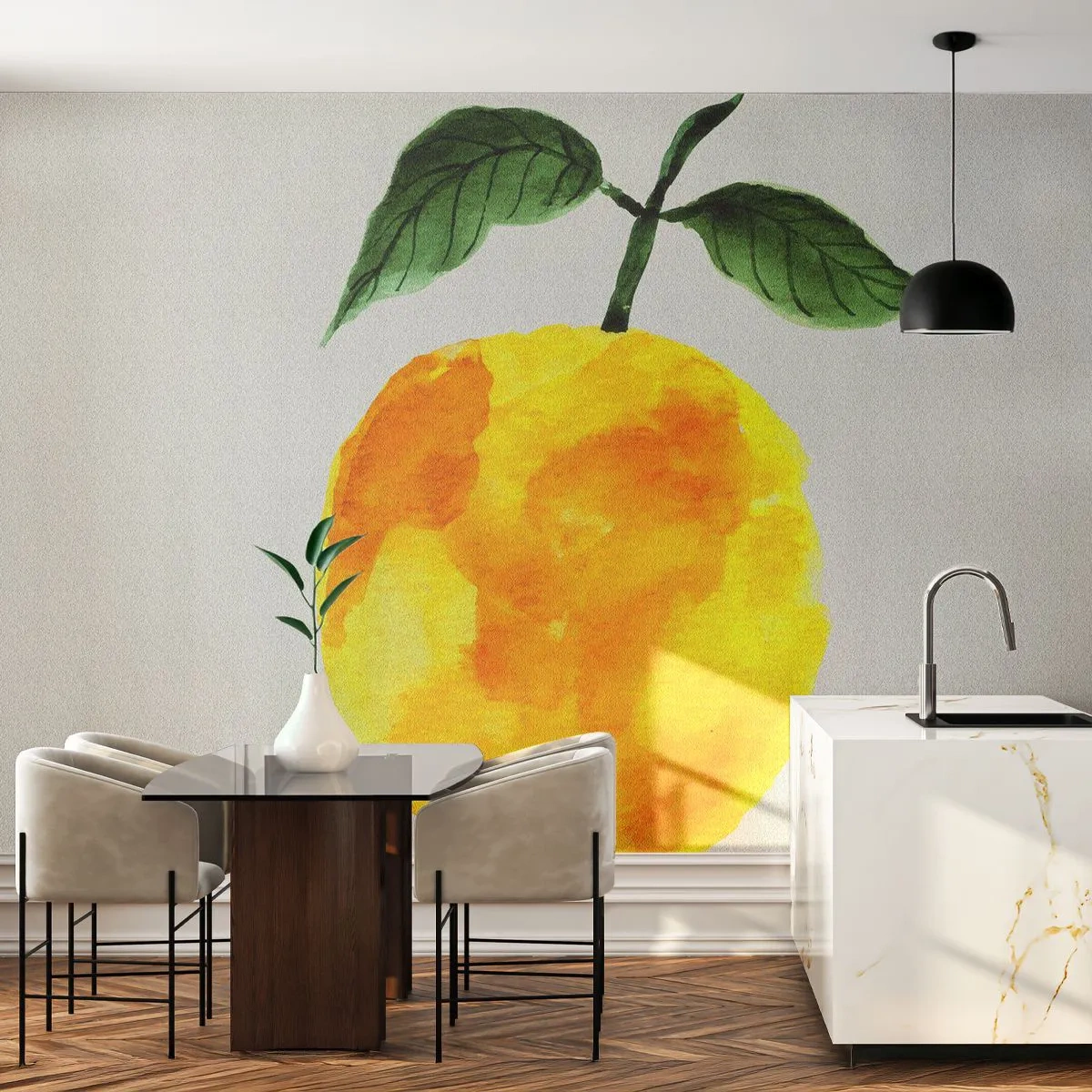 Papier Peint Autocollant Deluxe Sticker - Comment reconnaitre le goût du soleil - Citron, Cuisine, Fruit - 300x210 cm