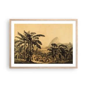 Affiche dans un chêne clair - Poster - Dans un climat colonial - 70x50 cm