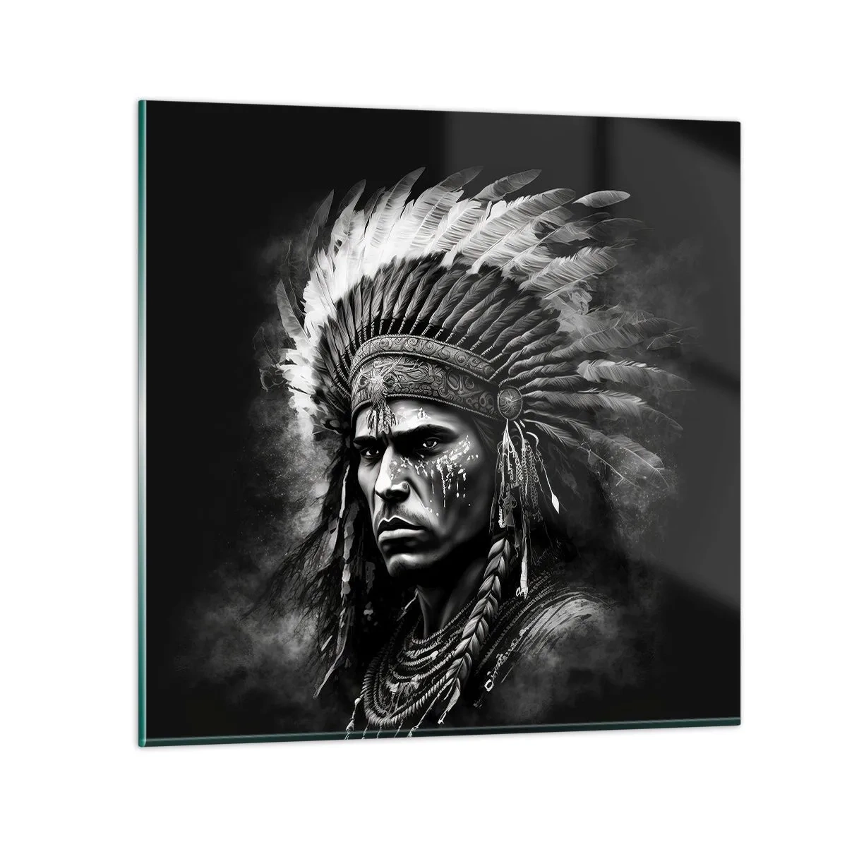 Impression sur verre - Image sur verre - Un leader et un guerrier - 30x30 cm