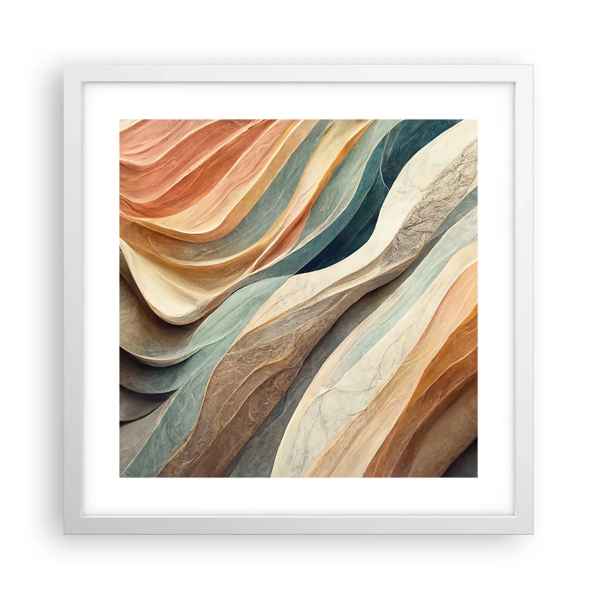 Affiche dans un cadre blanc - Poster - Le moment avant le changement - 40x40 cm