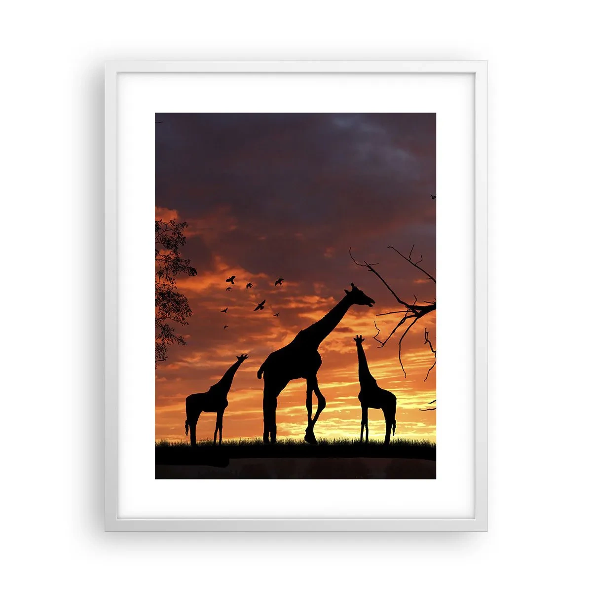 Affiche dans un cadre blanc - Poster - Un petit dîner avec vos proches - 40x50 cm