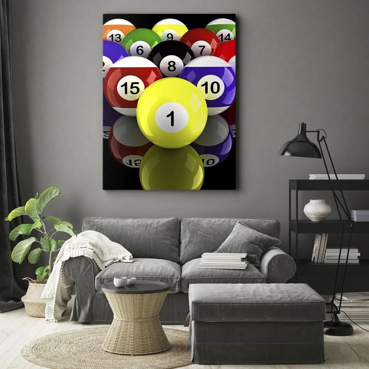 Impression sur toile - Image sur toile - Différentes couleurs de jeu - 55x100 cm