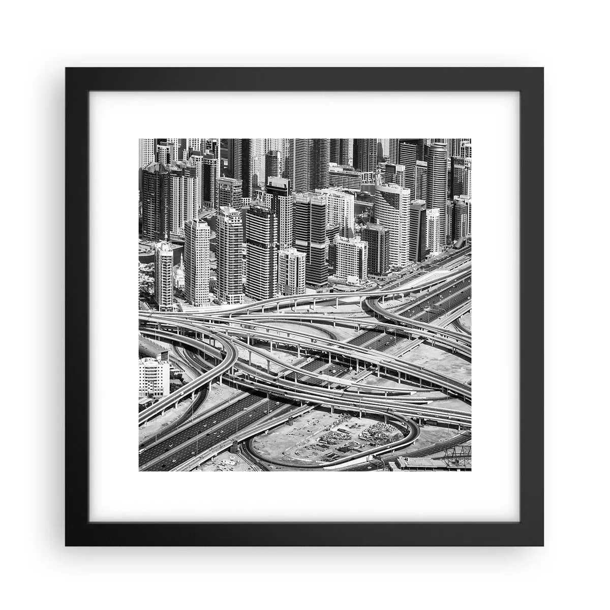 Affiche dans un cadre noir - Poster - Dubaï - la ville impossible - 30x30 cm