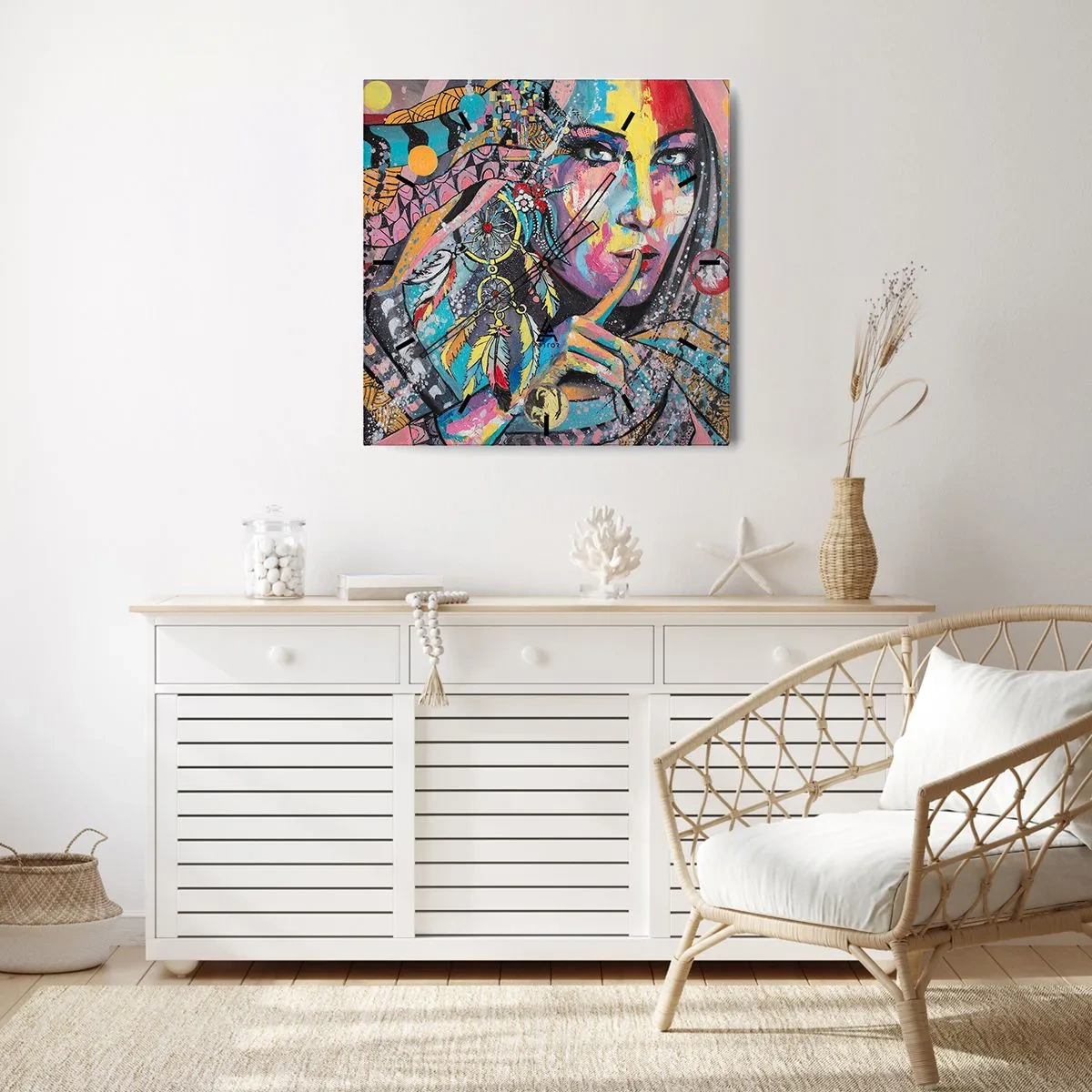 Horloge murale - Pendule murale - Taisez-vous jusqu'à ce que vous compreniez - 40x40 cm