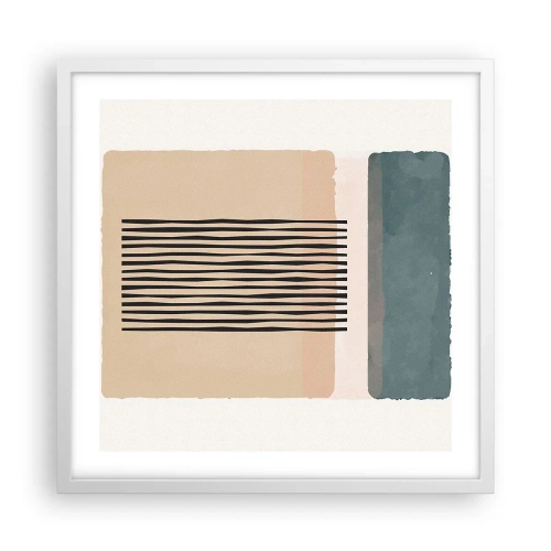 Affiche dans un cadre blanc - Poster - Tout est en ordre - 50x50 cm