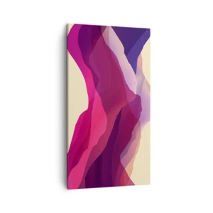 Impression sur toile - Image sur toile - Vagues pourpre - 45x80 cm