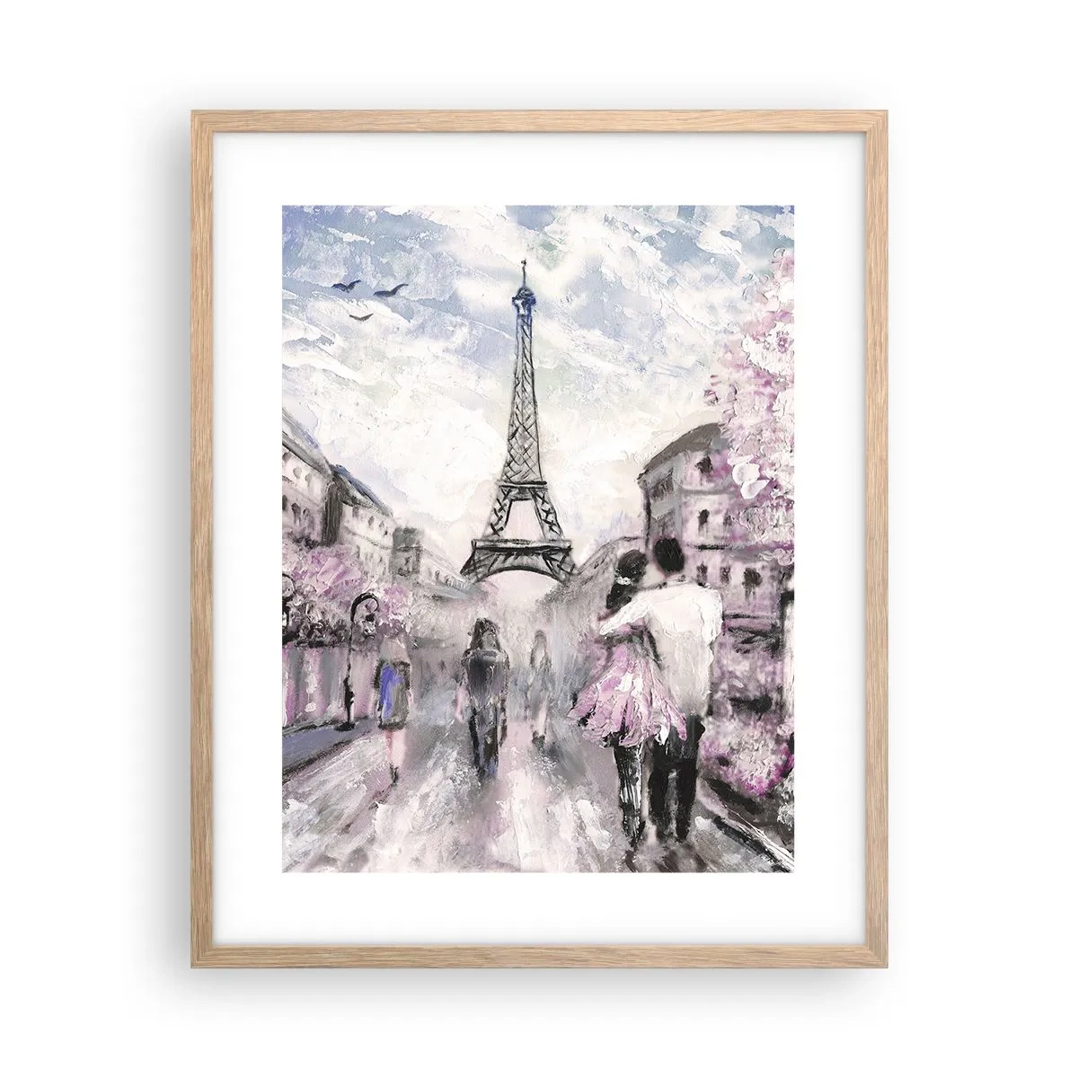 Affiche dans un chêne clair - Poster - Comment tomber amoureu, il faut juste... - 40x50 cm