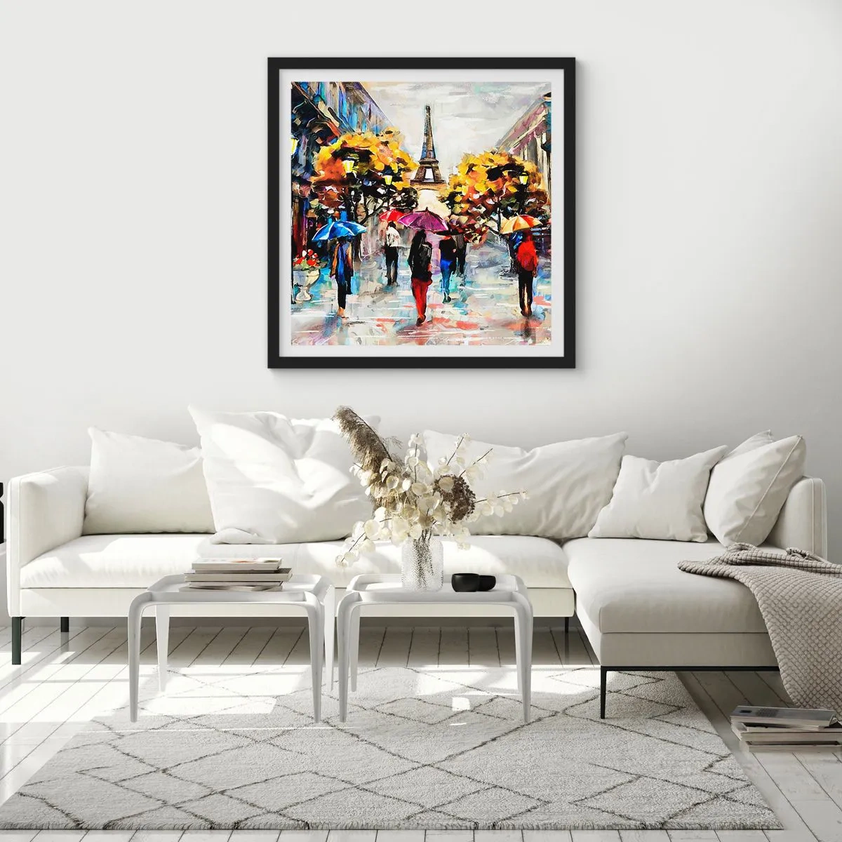 Affiche dans un cadre noir - Poster - Particulièrement beau en automne - 60x60 cm