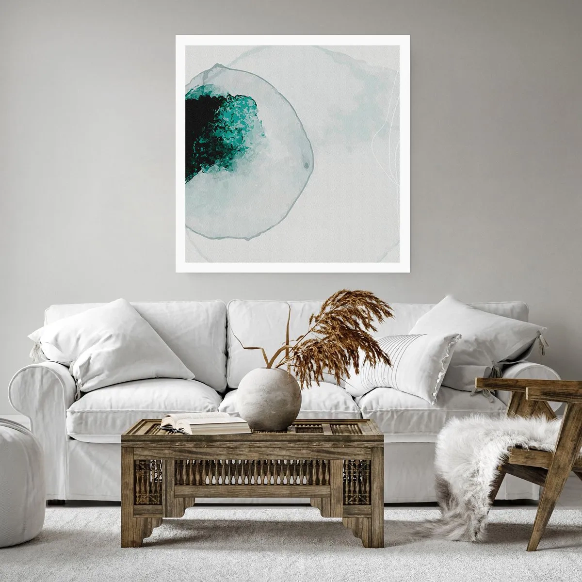 Affiche - Poster - Dans une goutte d'eau - 50x50 cm