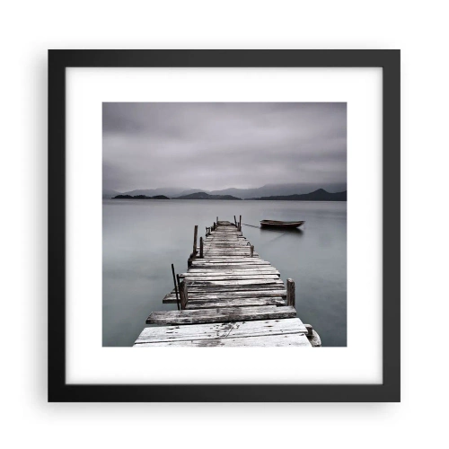 Affiche dans un cadre noir - Poster - Tu peux partir demain - 30x30 cm