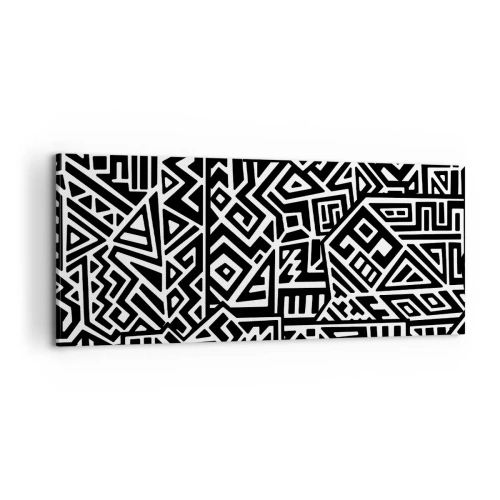 Impression sur toile - Image sur toile - Composition précolombienne - 100x40 cm