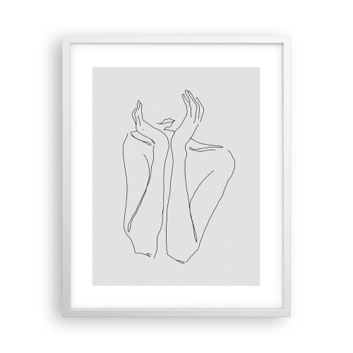 Affiche dans un cadre blanc - Poster - De quoi rêvent les femmes - 40x50 cm