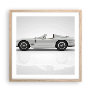 Affiche dans un chêne clair - Poster - Promesse de plaisir - 50x50 cm