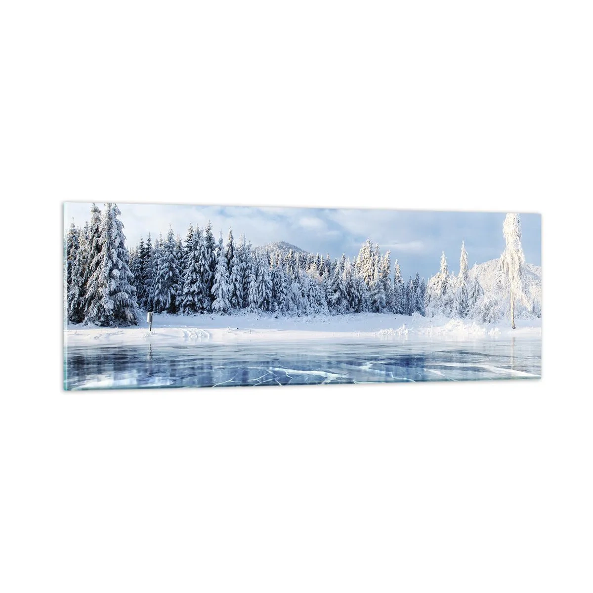 Impression sur verre - Image sur verre - Vue éblouissante et cristalline - 90x30 cm