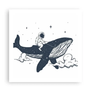 Affiche - Poster - Aventure spatiale - 60x60 cm