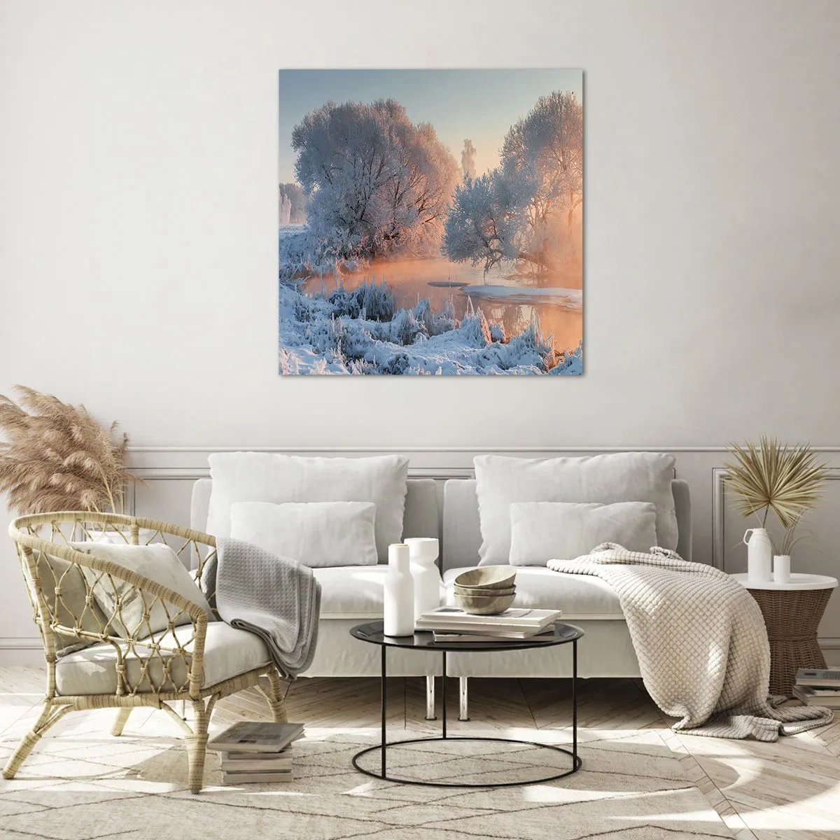 Impression sur verre - Image sur verre - Tout dans le soleil brille en cristal - 70x70 cm