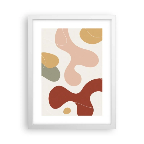 Affiche dans un cadre blanc - Poster - Entrelac - 30x40 cm