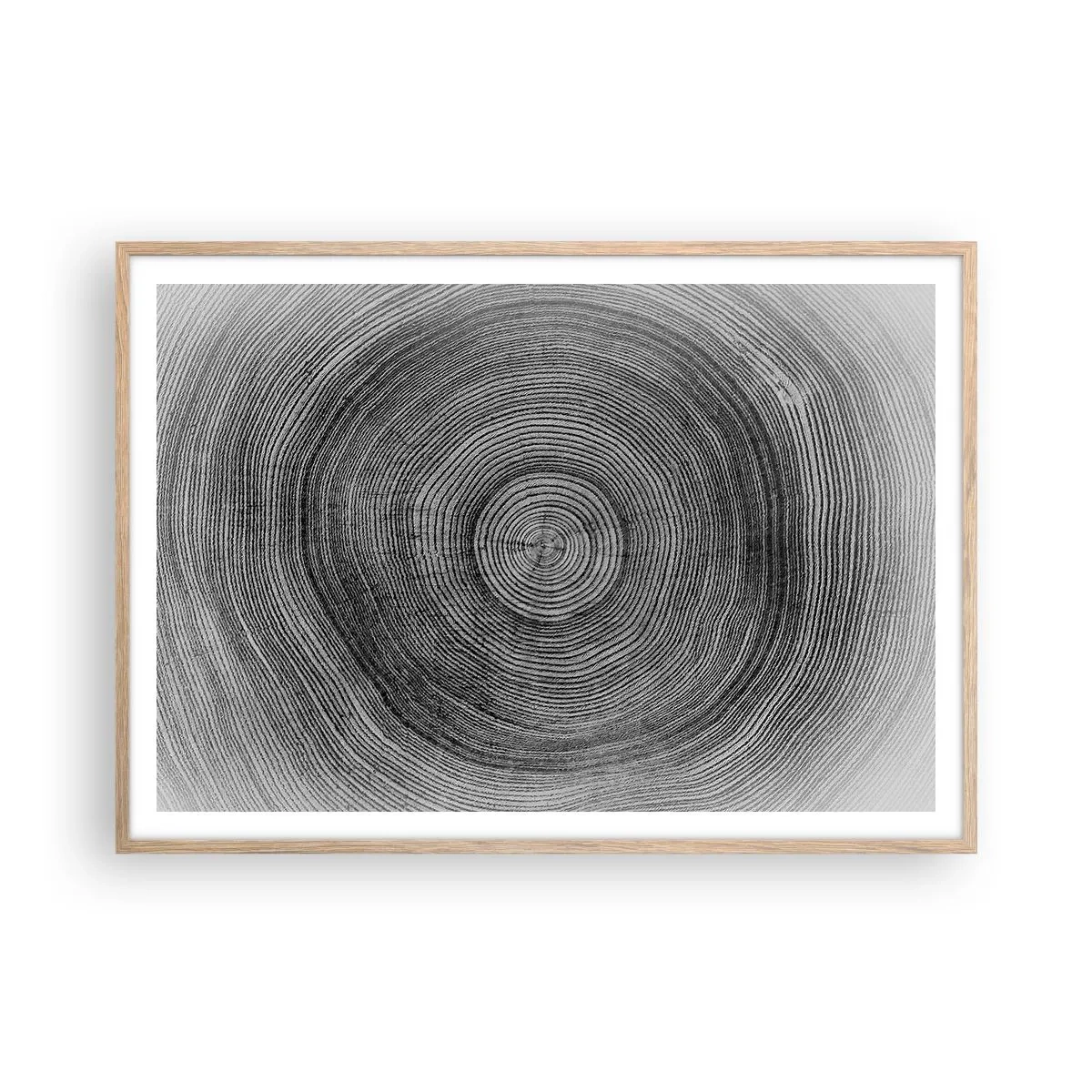 Affiche dans un chêne clair - Poster - Signe du temps - 100x70 cm