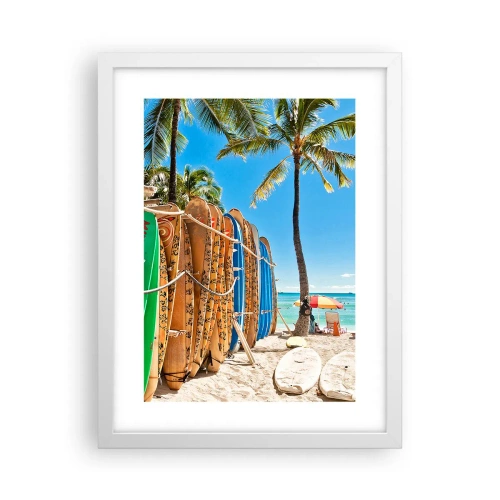 Affiche dans un cadre blanc - Poster - Jeux ensoleillés - 30x40 cm